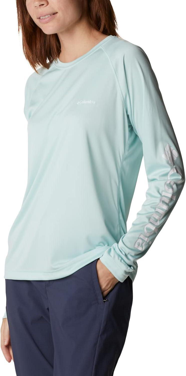 imageColumbia Womens Fork Stream Long Sleeve ShirtIcy MornWhite Logo