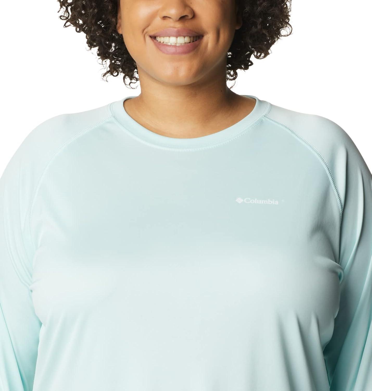 imageColumbia Womens Fork Stream Long Sleeve ShirtIcy MornWhite Logo
