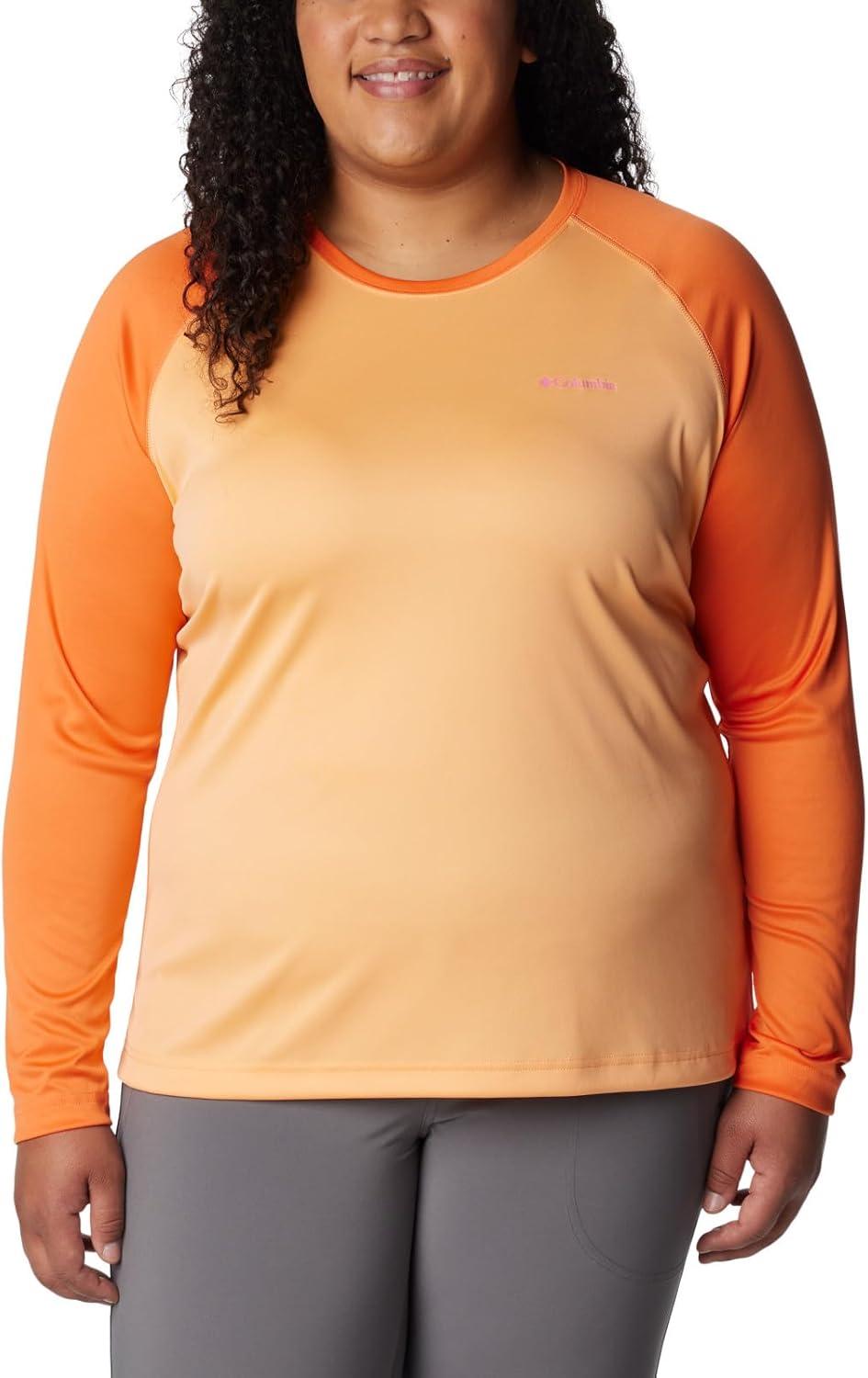 imageColumbia Womens Fork Stream Long Sleeve ShirtPeachWild Geranium Graphic