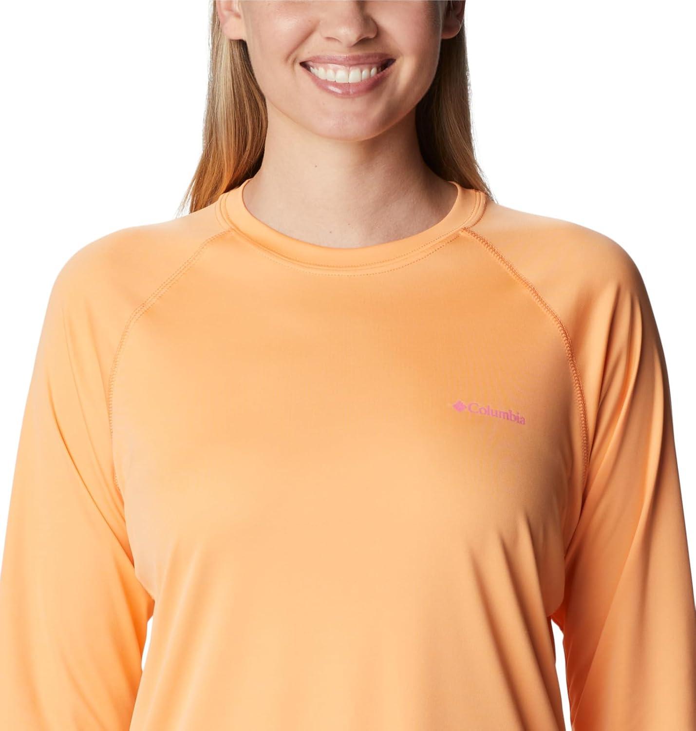 imageColumbia Womens Fork Stream Long Sleeve ShirtPeachWild Geranium Graphic
