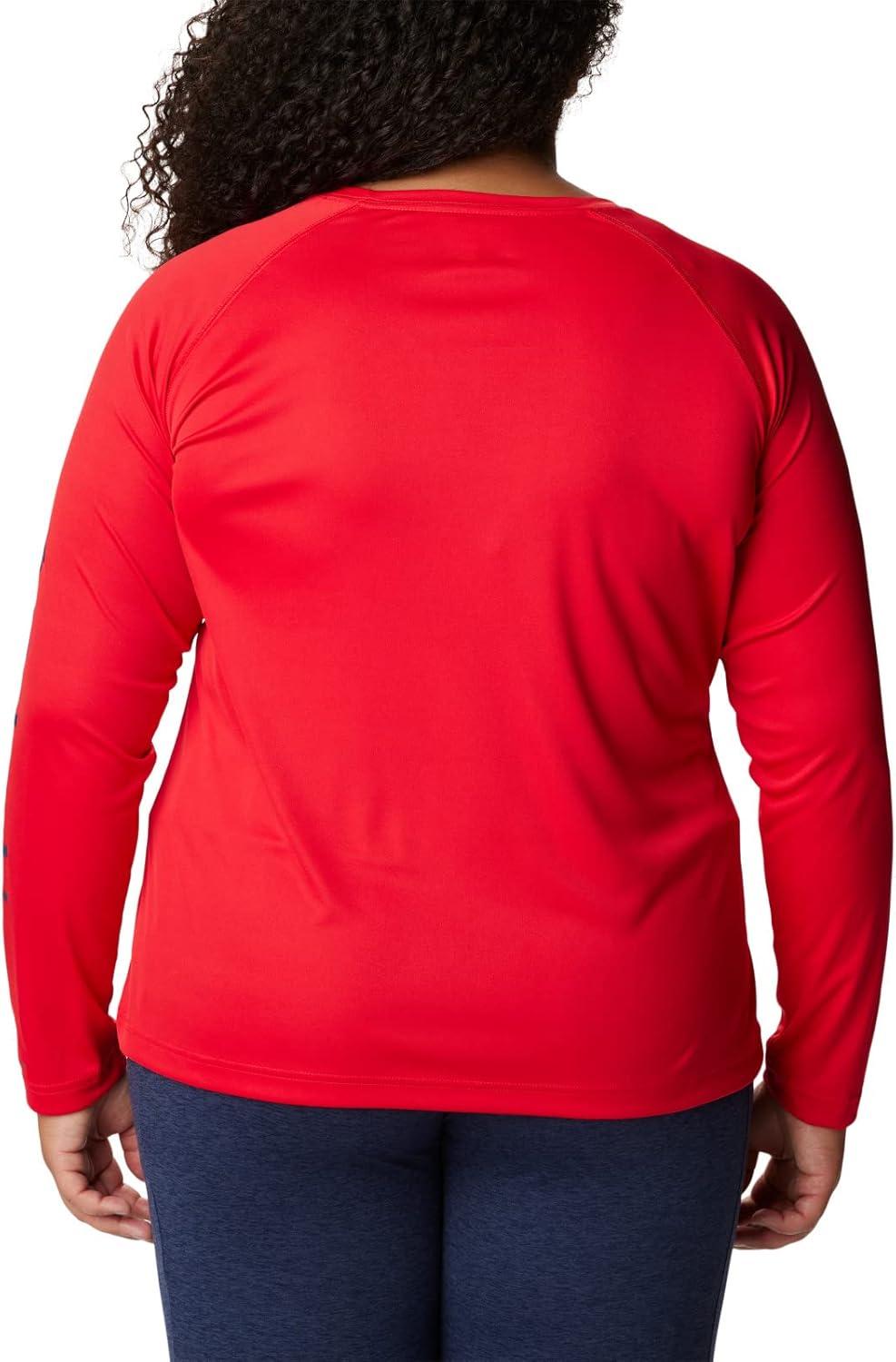 imageColumbia Womens Fork Stream Long Sleeve ShirtRed LilyNocturnal Logo