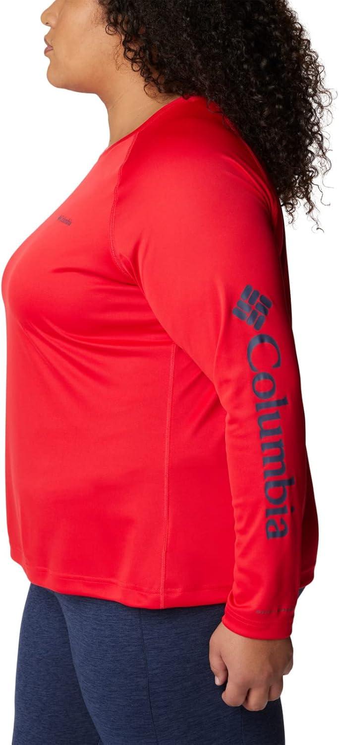 imageColumbia Womens Fork Stream Long Sleeve ShirtRed LilyNocturnal Logo
