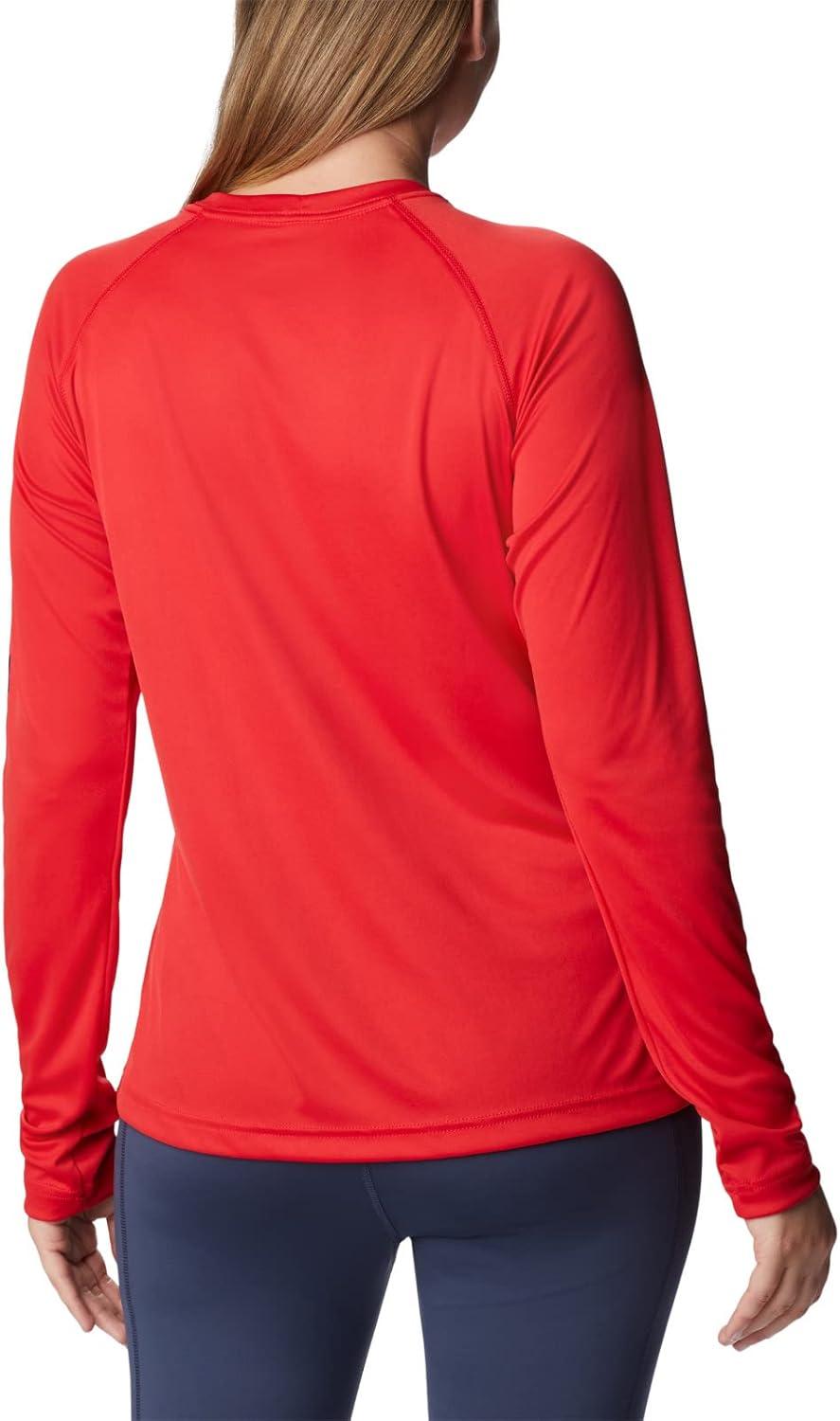 imageColumbia Womens Fork Stream Long Sleeve ShirtRed LilyNocturnal Logo