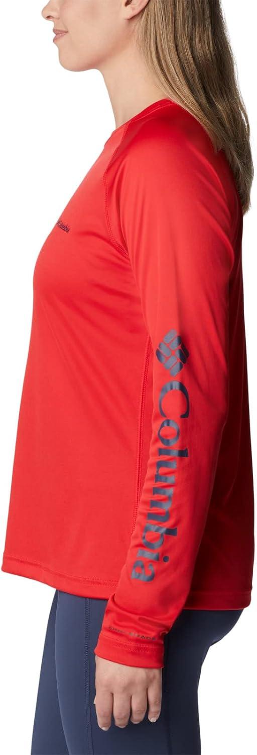 imageColumbia Womens Fork Stream Long Sleeve ShirtRed LilyNocturnal Logo