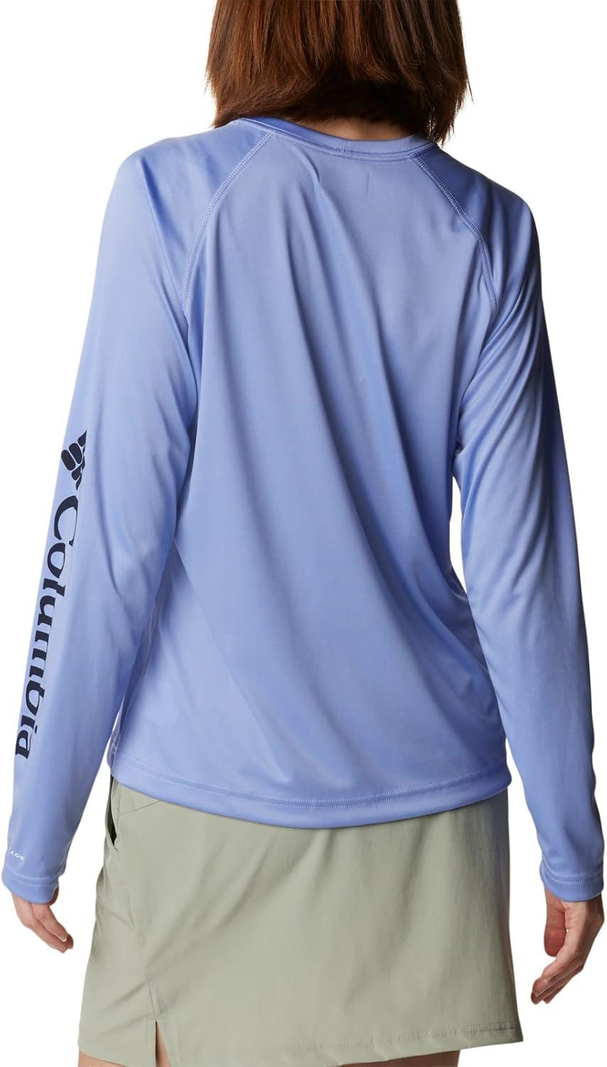 imageColumbia Womens Fork Stream Long Sleeve ShirtSerenityDark Nocturnal Logo