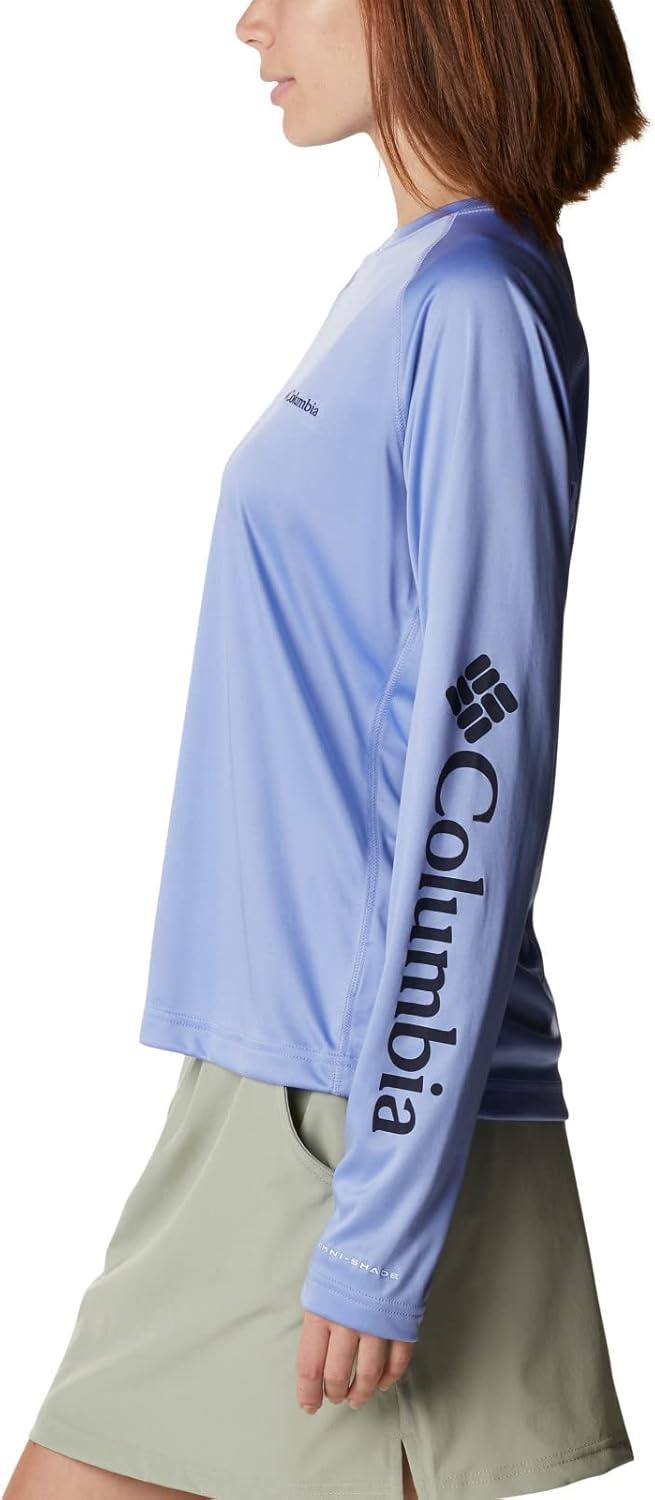 imageColumbia Womens Fork Stream Long Sleeve ShirtSerenityDark Nocturnal Logo