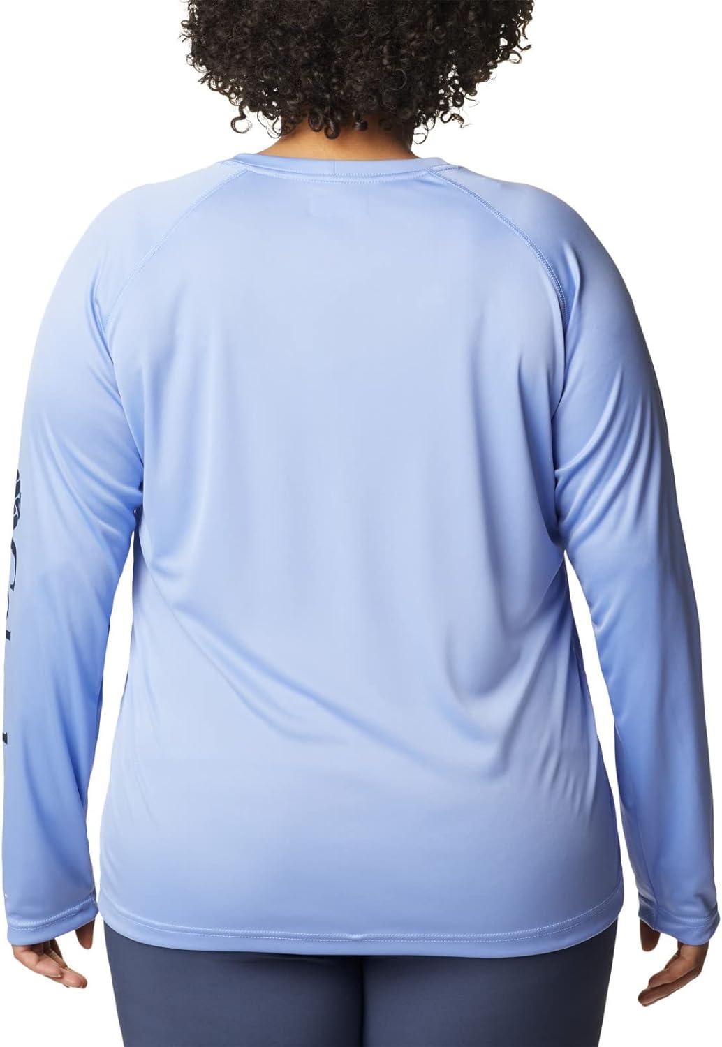 imageColumbia Womens Fork Stream Long Sleeve ShirtSerenityDark Nocturnal Logo
