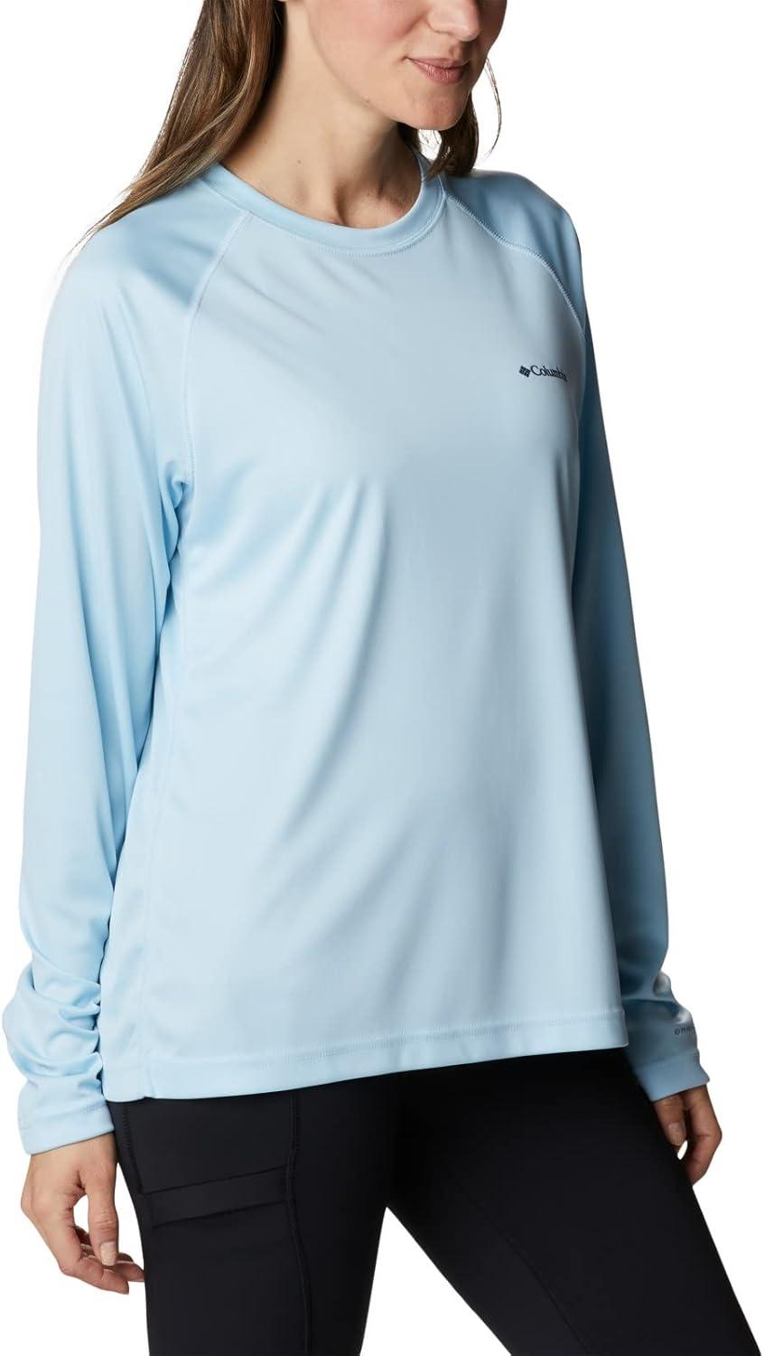 imageColumbia Womens Fork Stream Long Sleeve ShirtSpring BlueNocturnal Logo
