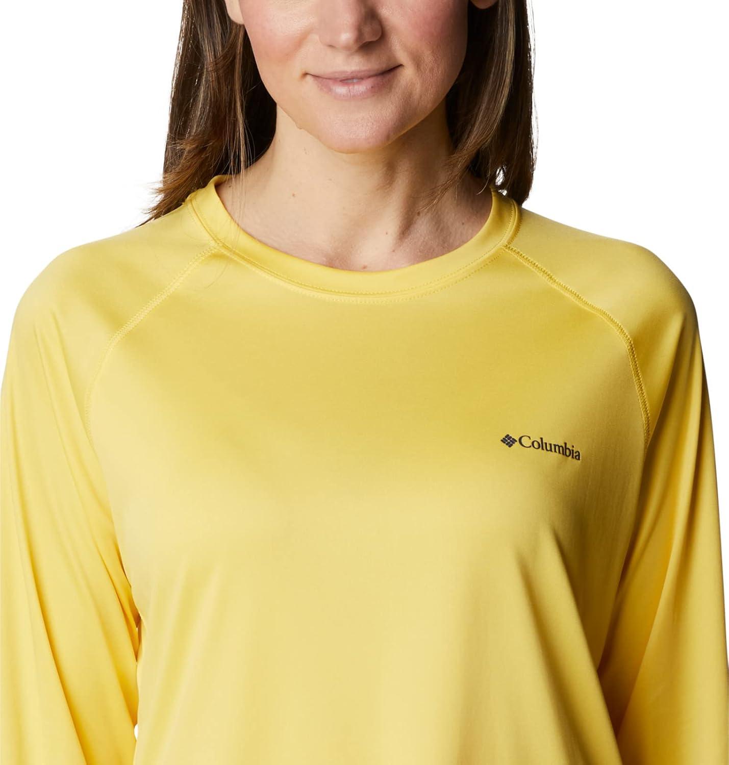 imageColumbia Womens Fork Stream Long Sleeve ShirtSun GlowNocturnal Logo