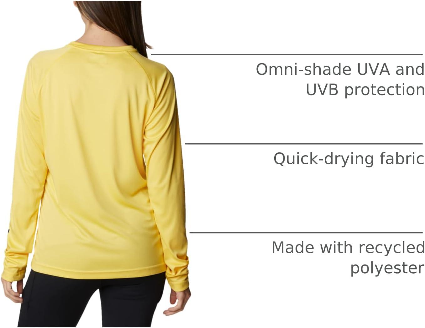 imageColumbia Womens Fork Stream Long Sleeve ShirtSun GlowNocturnal Logo