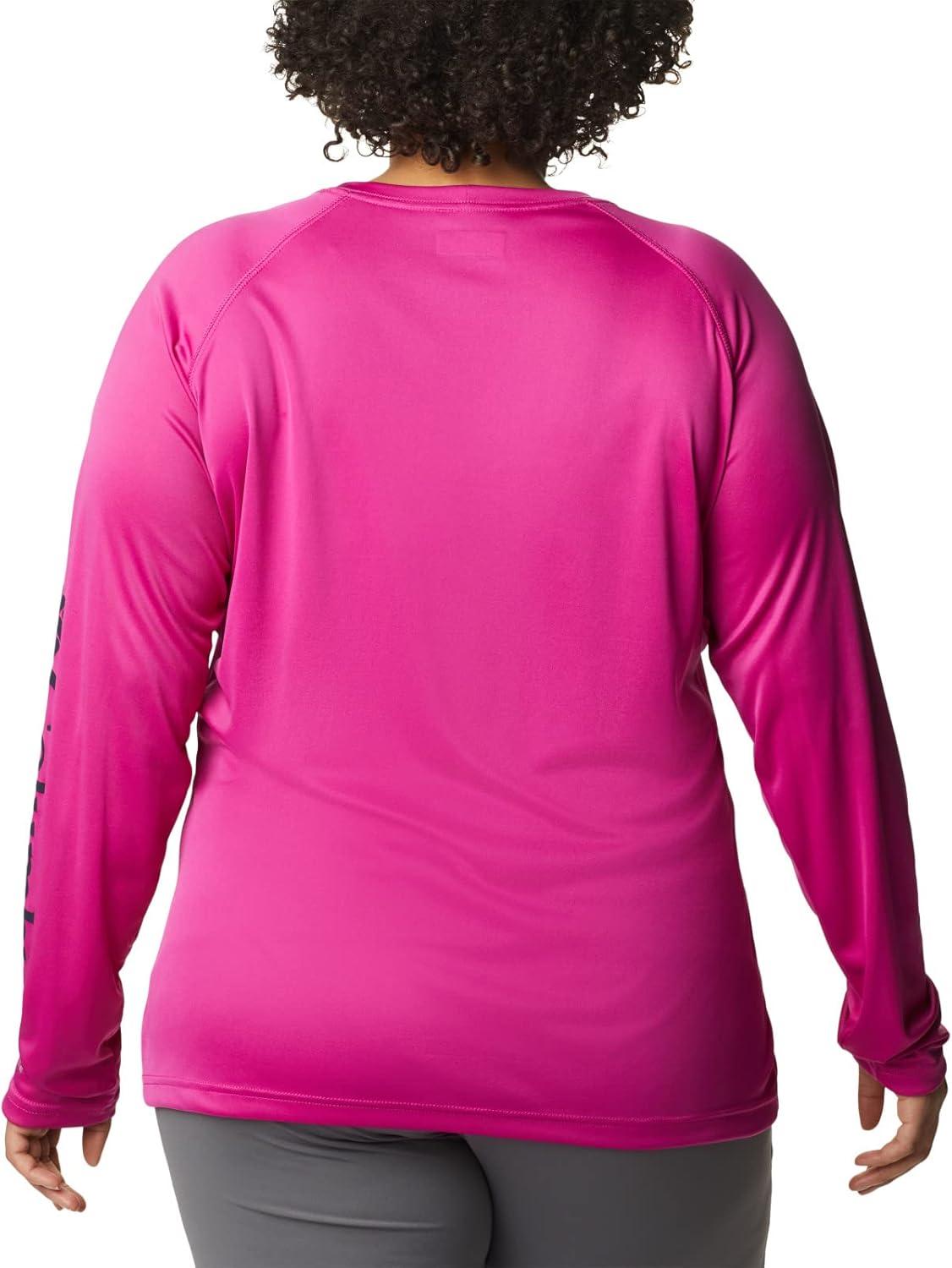 imageColumbia Womens Fork Stream Long Sleeve ShirtWild FuchsiaDark Nocturnal Logo