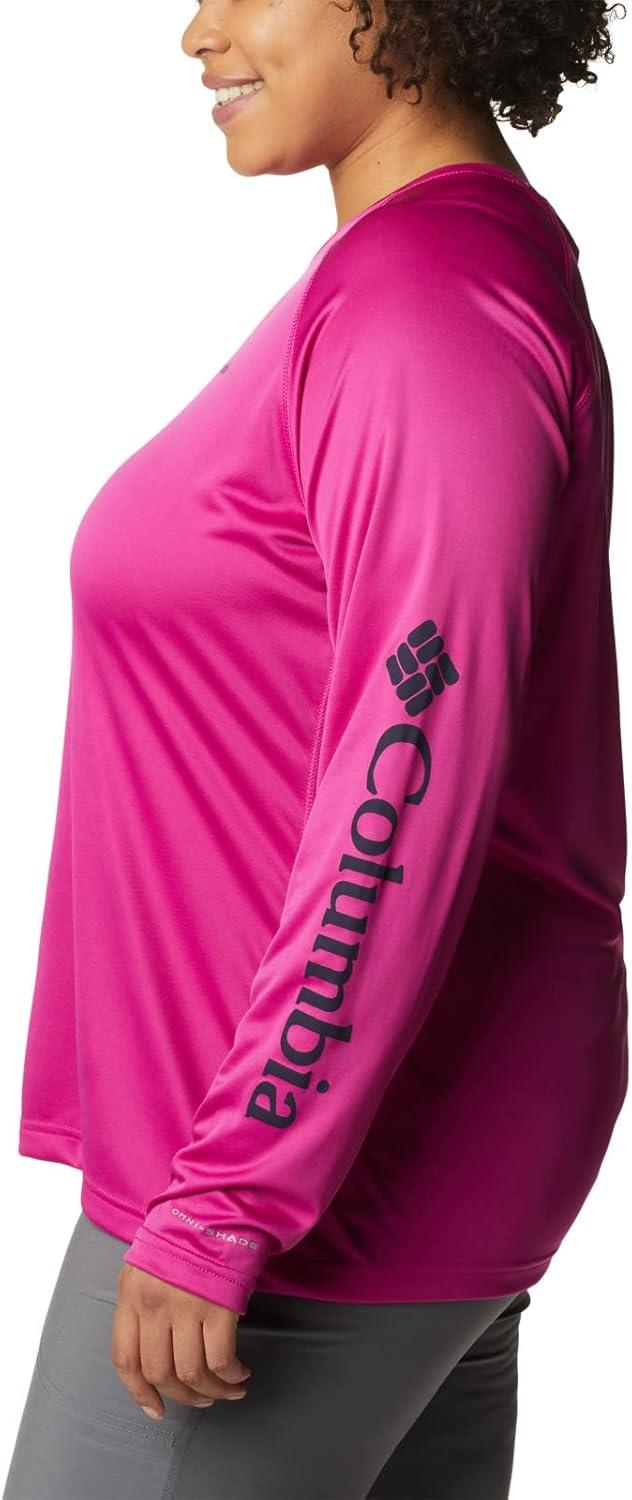 imageColumbia Womens Fork Stream Long Sleeve ShirtWild FuchsiaDark Nocturnal Logo