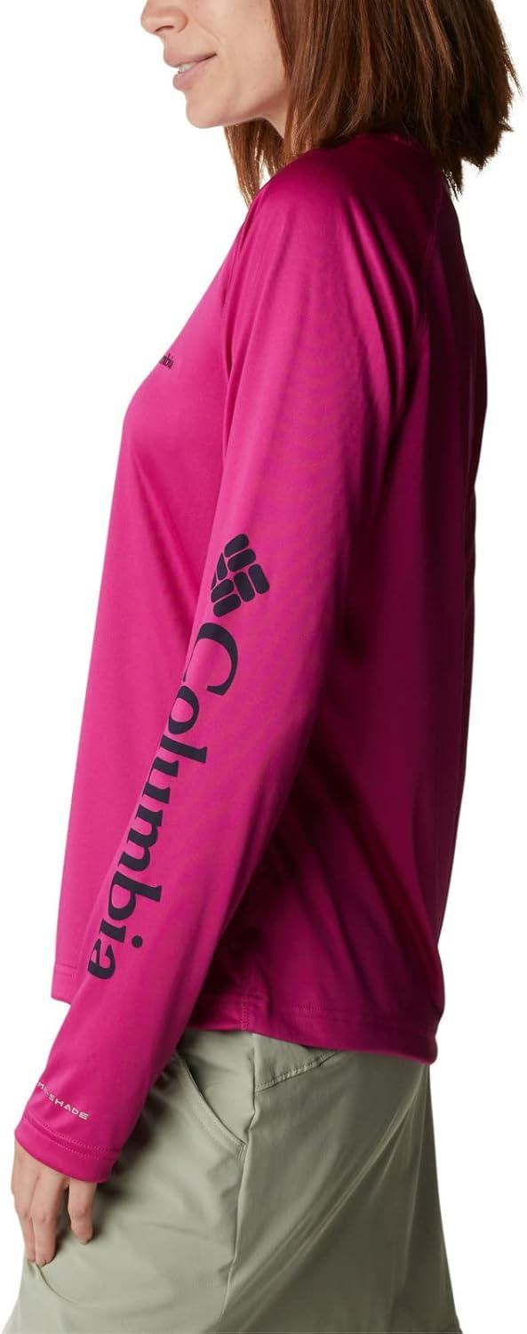 imageColumbia Womens Fork Stream Long Sleeve ShirtWild FuchsiaDark Nocturnal Logo