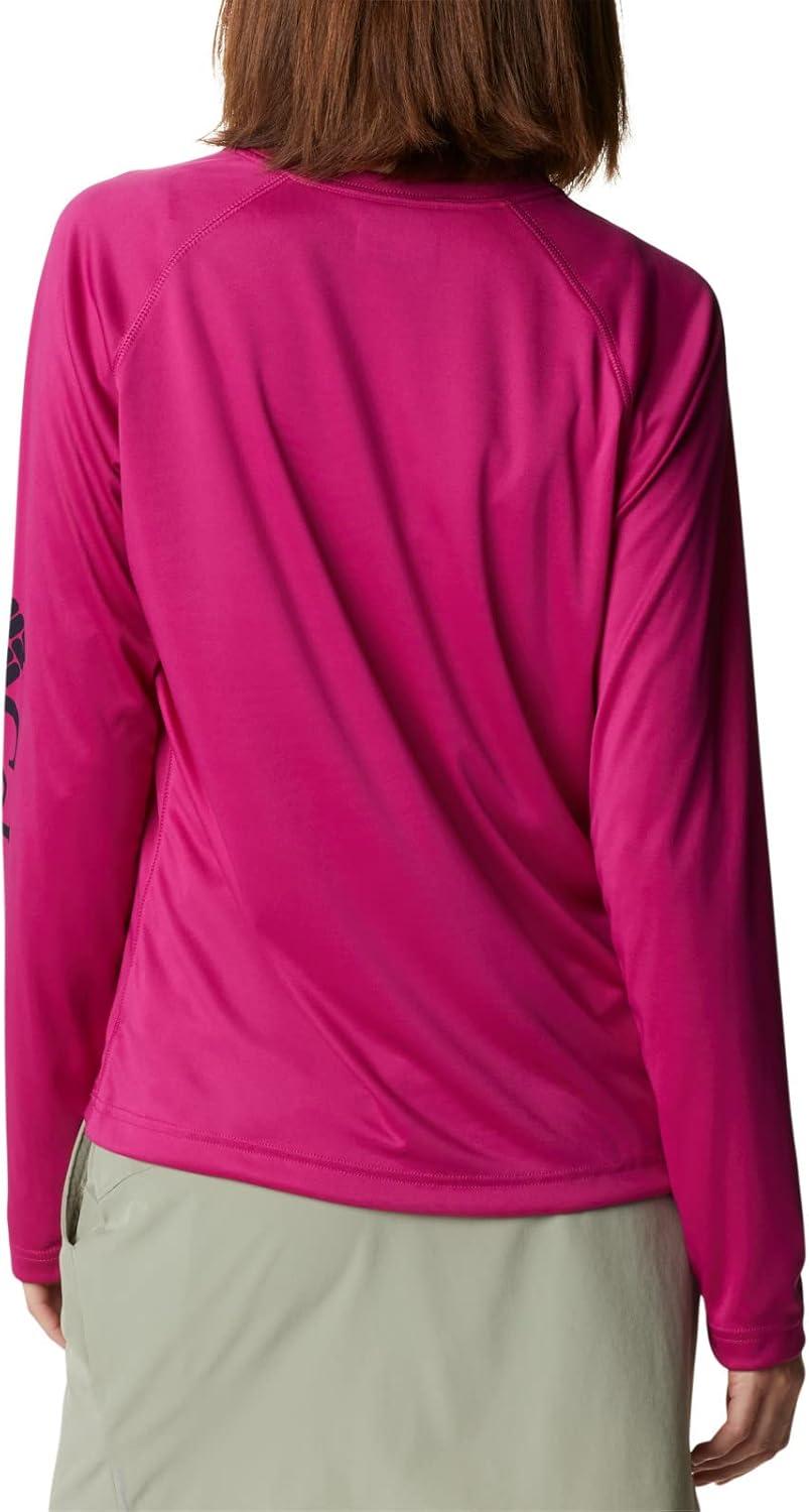 imageColumbia Womens Fork Stream Long Sleeve ShirtWild FuchsiaDark Nocturnal Logo