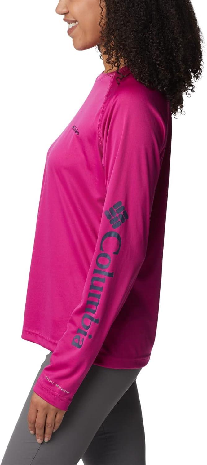 imageColumbia Womens Fork Stream Long Sleeve ShirtWild FuchsiaNocturnal Logo