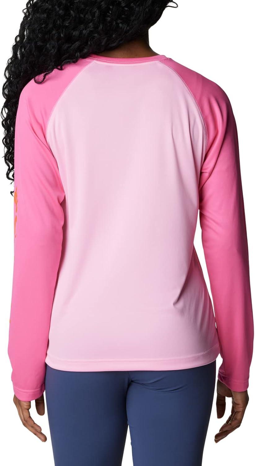 imageColumbia Womens Fork Stream Long Sleeve ShirtWild RoseSunset Orange Logo