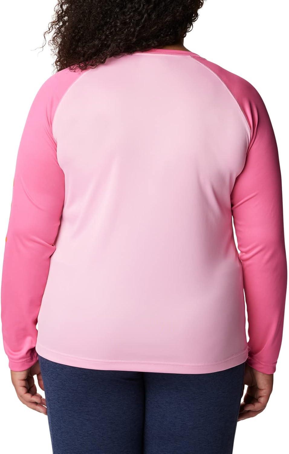 imageColumbia Womens Fork Stream Long Sleeve ShirtWild RoseSunset Orange Logo