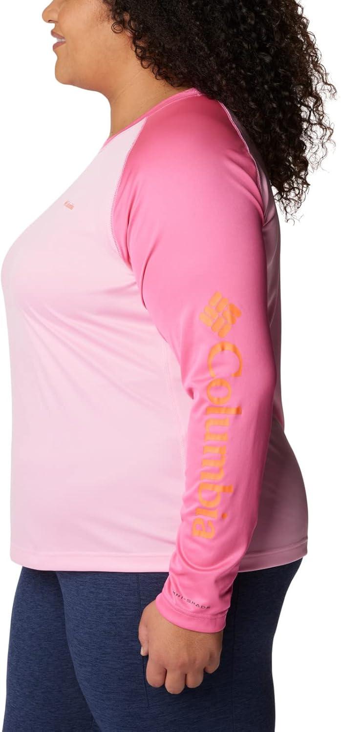 imageColumbia Womens Fork Stream Long Sleeve ShirtWild RoseSunset Orange Logo