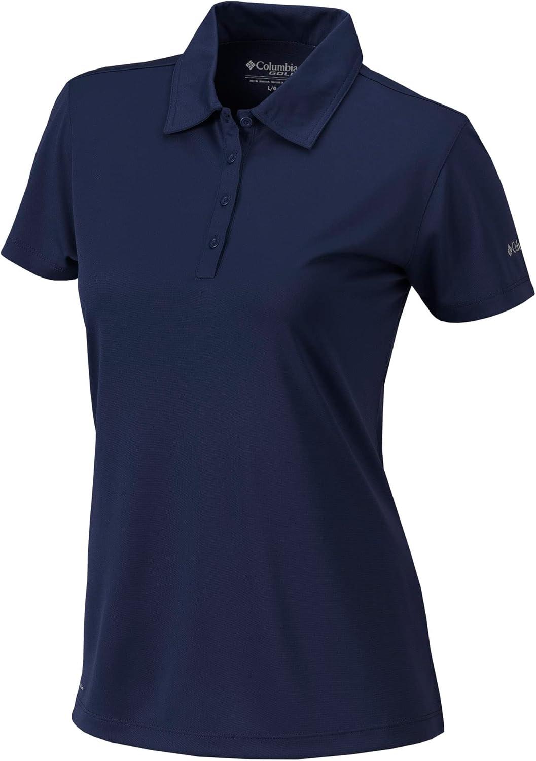 imageColumbia Womens Golf Birdie Polo Omni Wick Performance Breathable Short SleeveCollegiate Navy