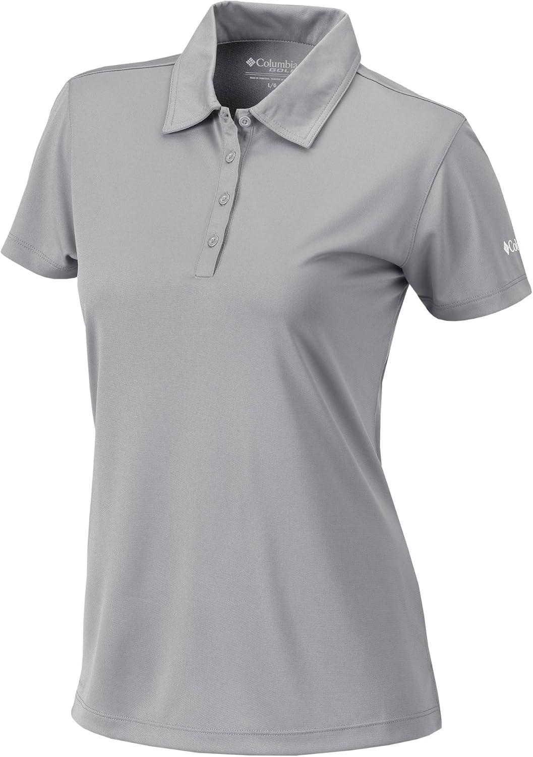 imageColumbia Womens Golf Birdie Polo Omni Wick Performance Breathable Short SleeveCool Grey