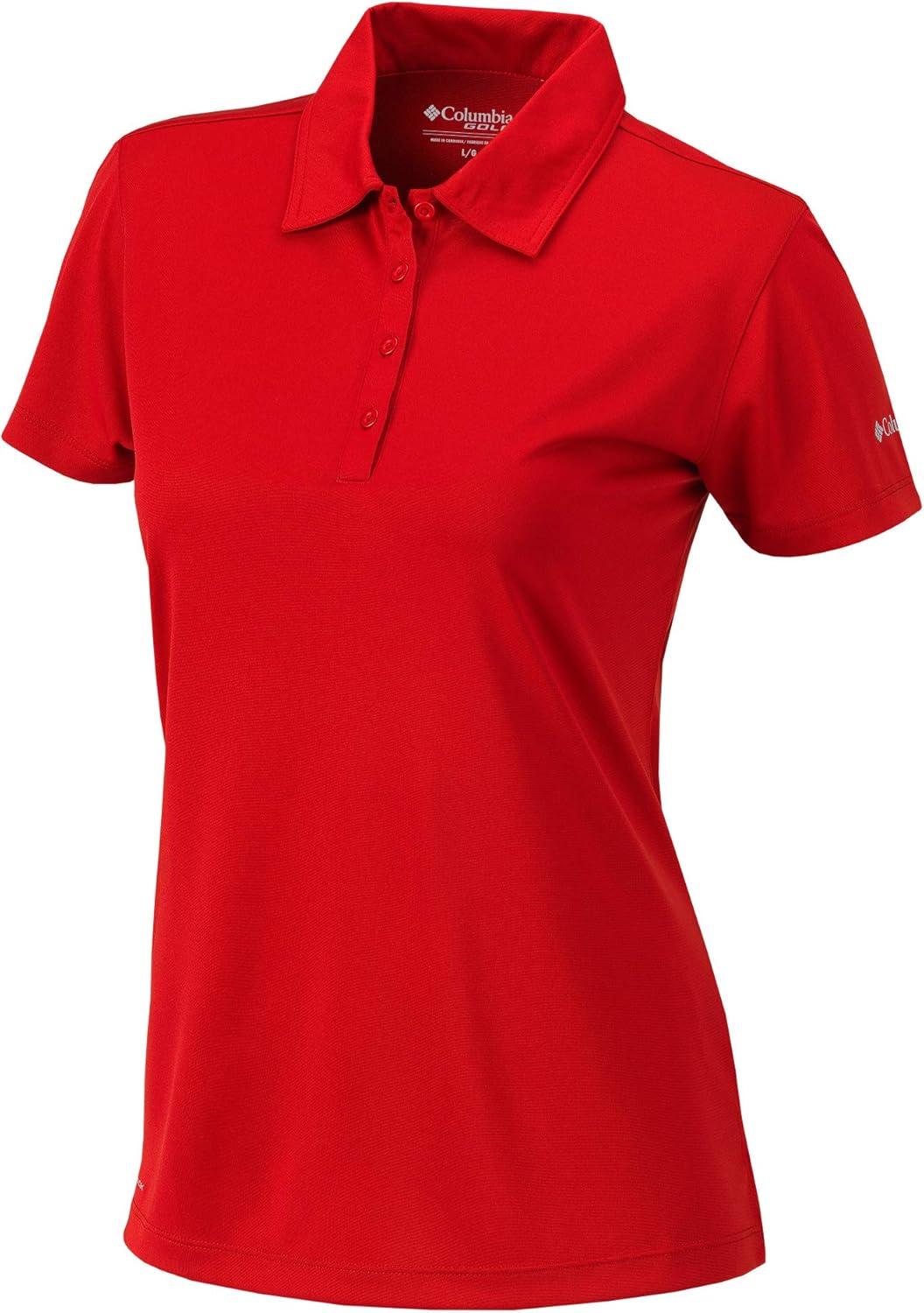 imageColumbia Womens Golf Birdie Polo Omni Wick Performance Breathable Short SleeveIntense Red
