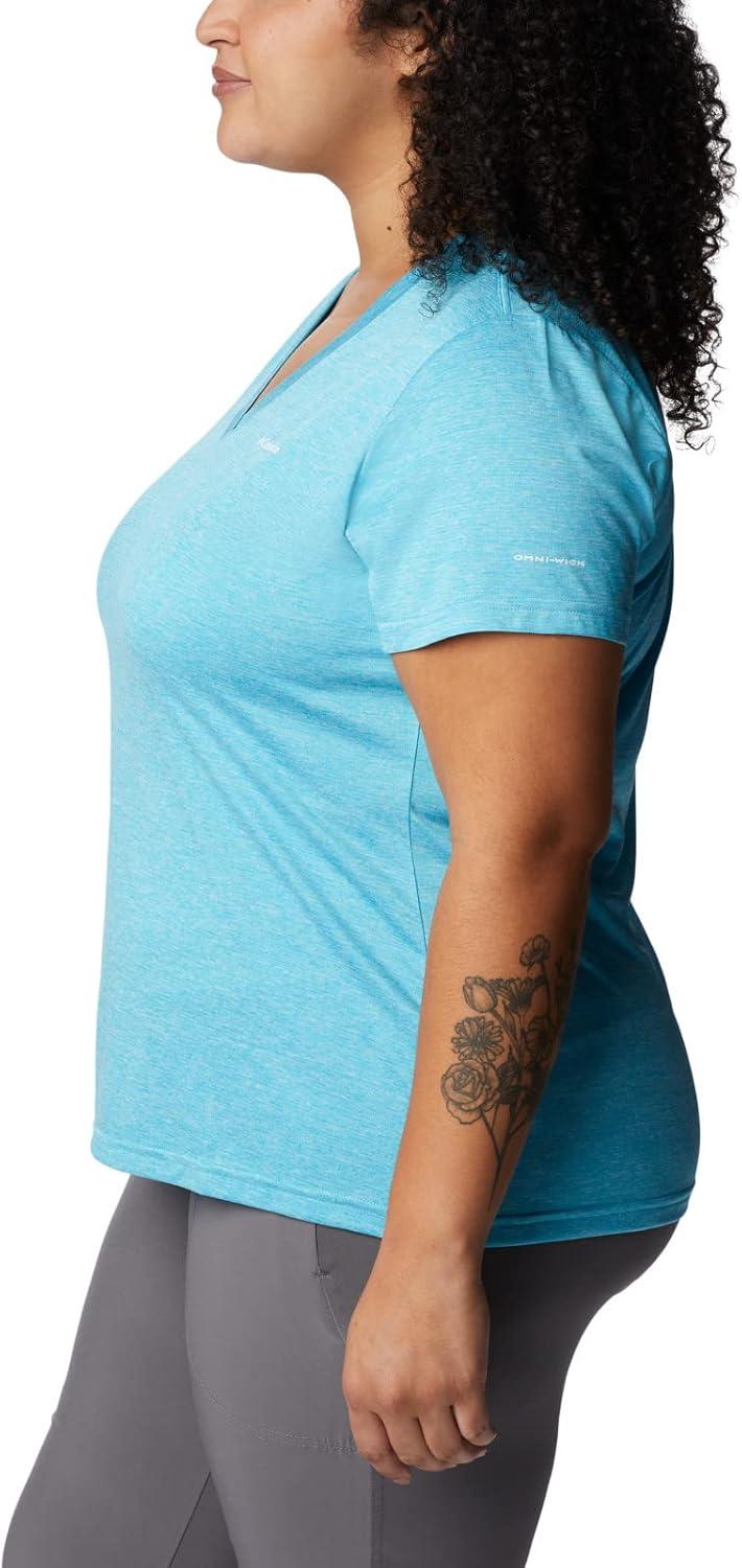 imageColumbia Womens Hike Short Sleeve V NeckHiking ShirtAtoll