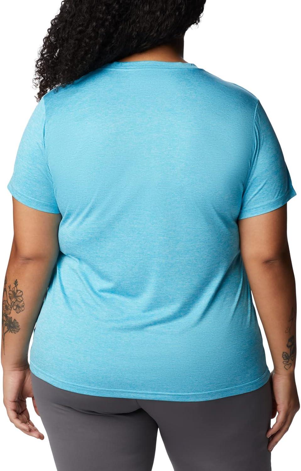 imageColumbia Womens Hike Short Sleeve V NeckHiking ShirtAtoll