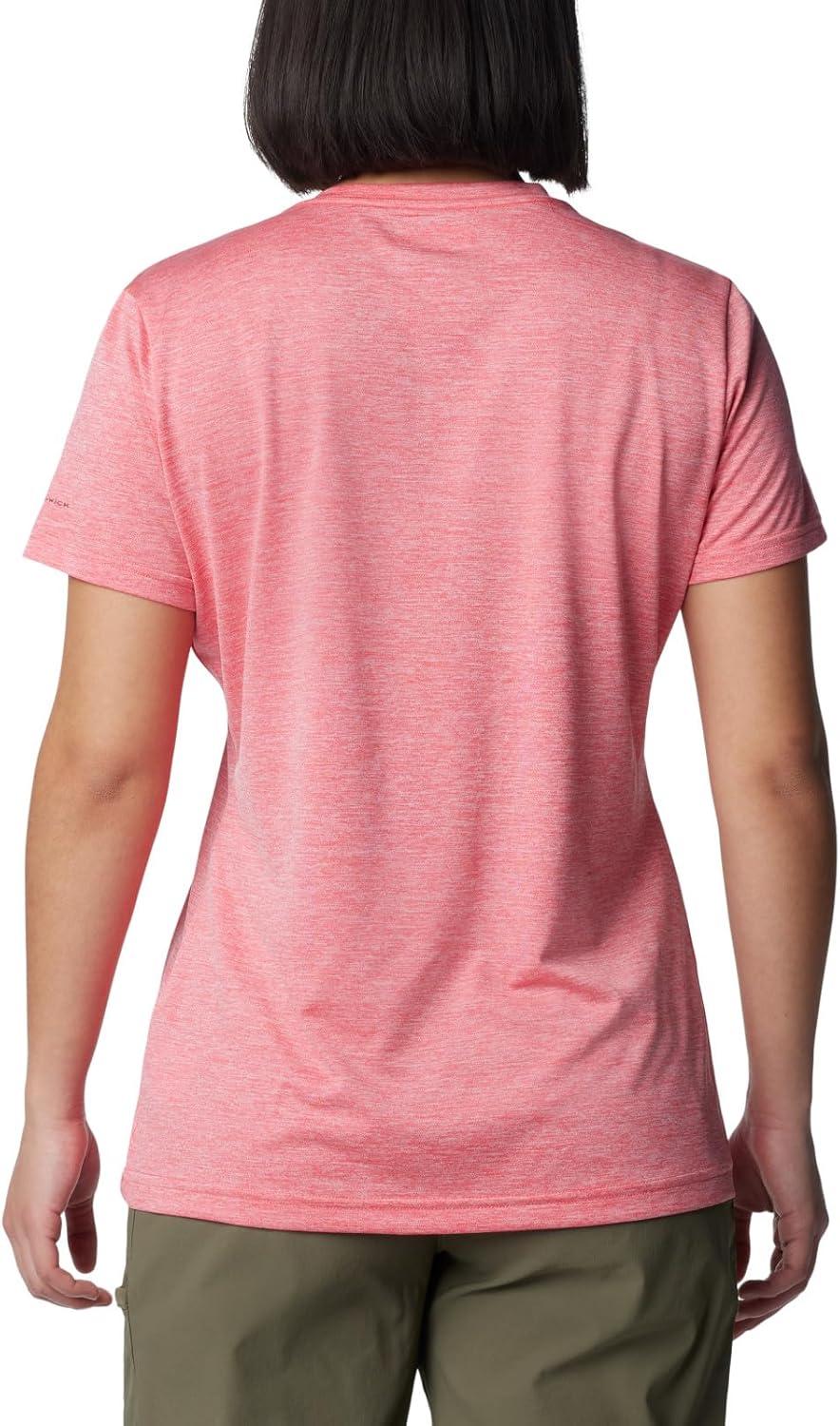 imageColumbia Womens Hike Short Sleeve V NeckHiking ShirtJuicy Heather