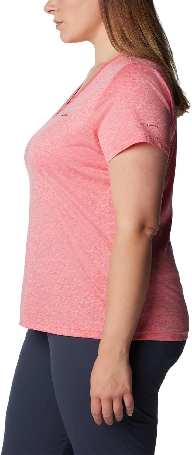 imageColumbia Womens Hike Short Sleeve V NeckHiking ShirtJuicy Heather
