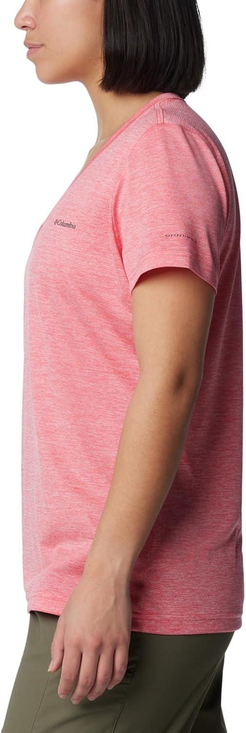 imageColumbia Womens Hike Short Sleeve V NeckHiking ShirtJuicy Heather