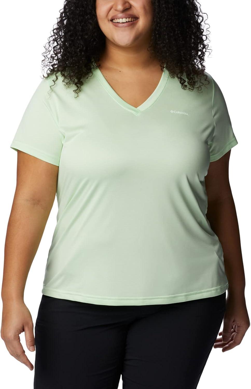 imageColumbia Womens Hike Short Sleeve V NeckHiking ShirtKey WestHeather