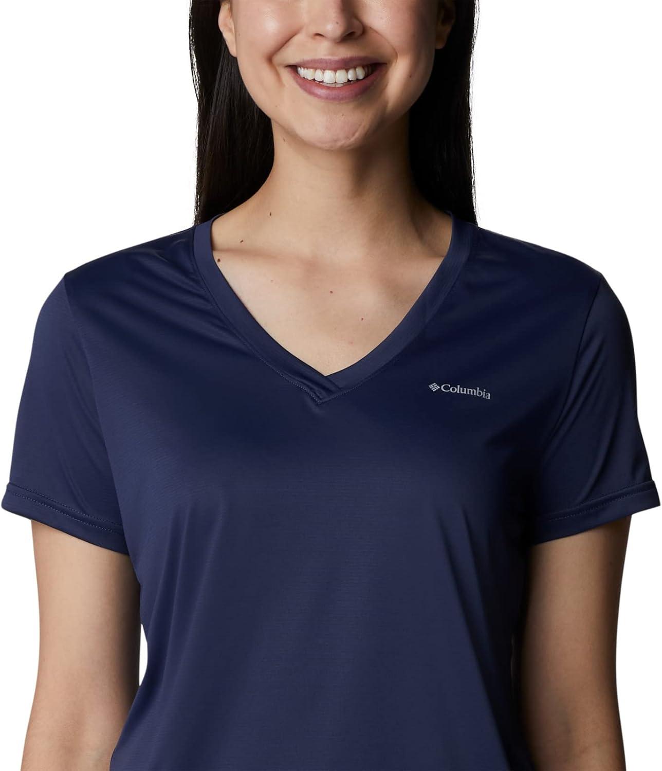 imageColumbia Womens Hike Short Sleeve V NeckHiking ShirtNocturnal