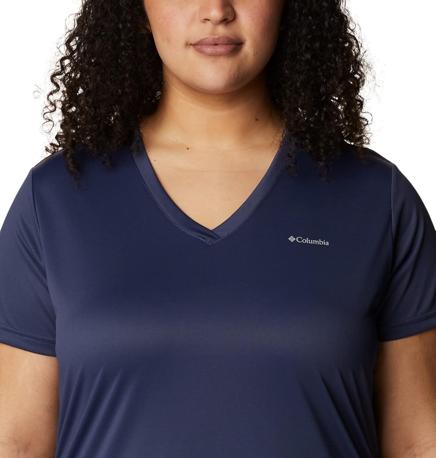 imageColumbia Womens Hike Short Sleeve V NeckHiking ShirtNocturnal