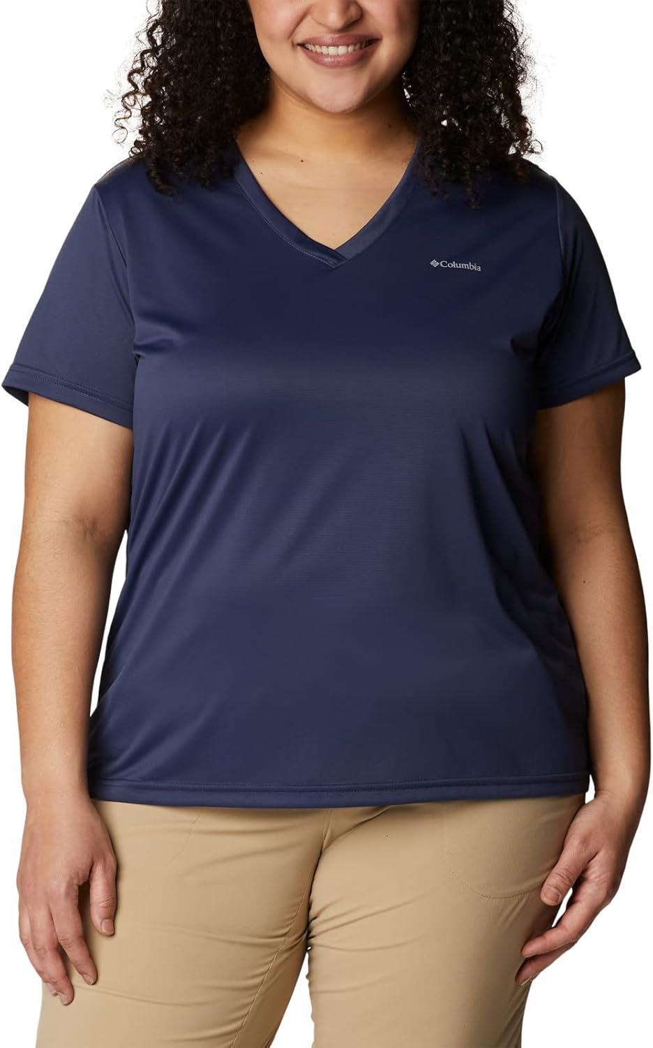 imageColumbia Womens Hike Short Sleeve V NeckHiking ShirtNocturnal