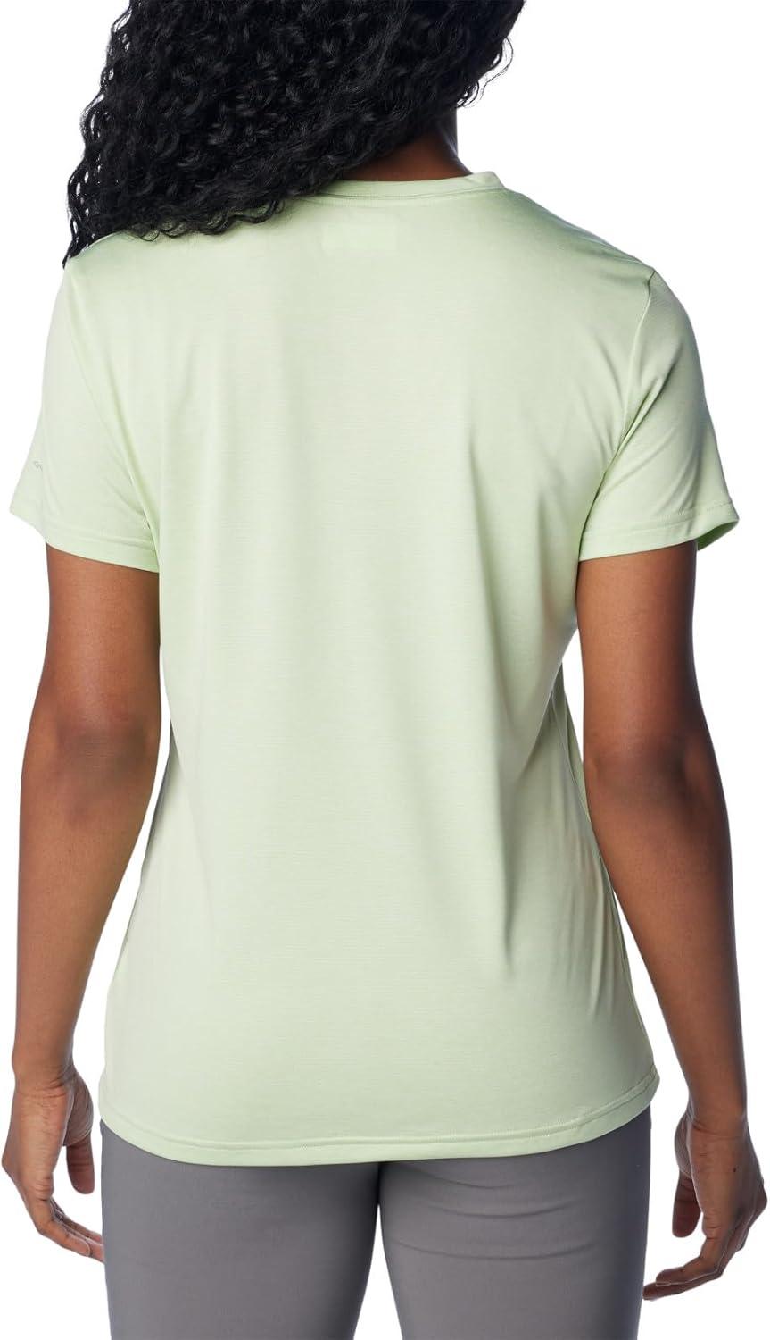 imageColumbia Womens Hike Short Sleeve V NeckHiking ShirtSage Leaf Heather