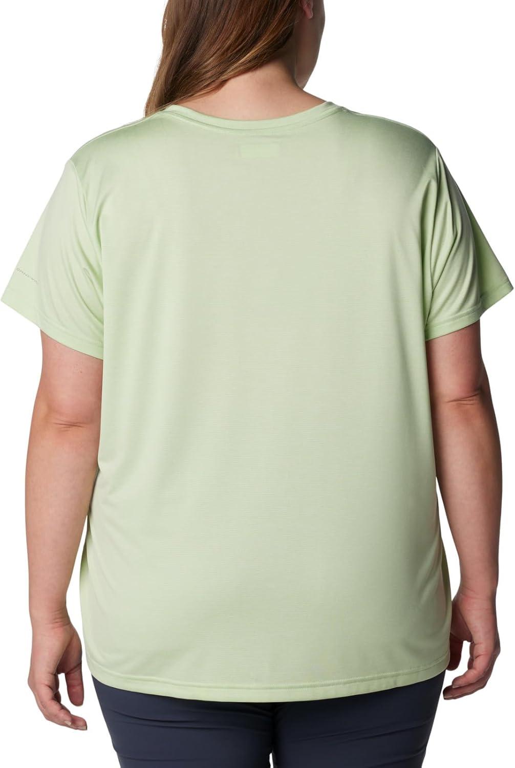 imageColumbia Womens Hike Short Sleeve V NeckHiking ShirtSage Leaf Heather