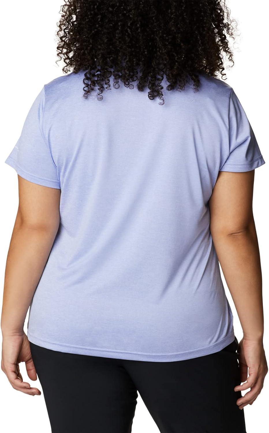 imageColumbia Womens Hike Short Sleeve V NeckHiking ShirtSerenity Heather