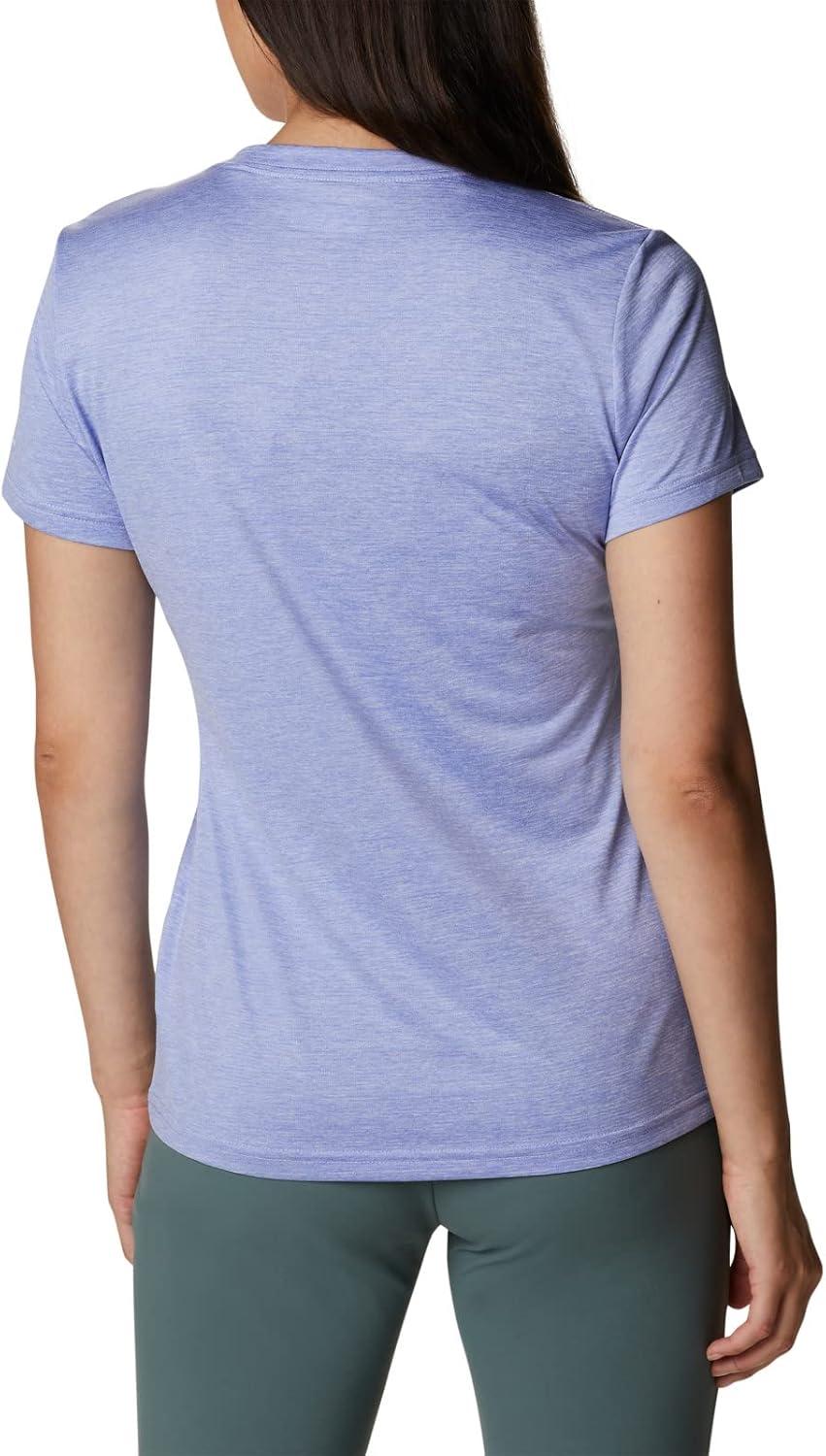 imageColumbia Womens Hike Short Sleeve V NeckHiking ShirtSerenity Heather