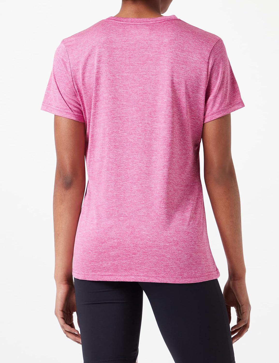 imageColumbia Womens Hike Short Sleeve V NeckHiking ShirtWild Fuchsia Heather