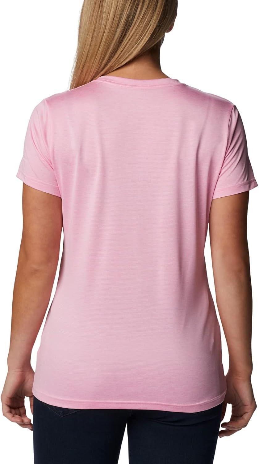 imageColumbia Womens Hike Short Sleeve V NeckHiking ShirtWild Rose Heather