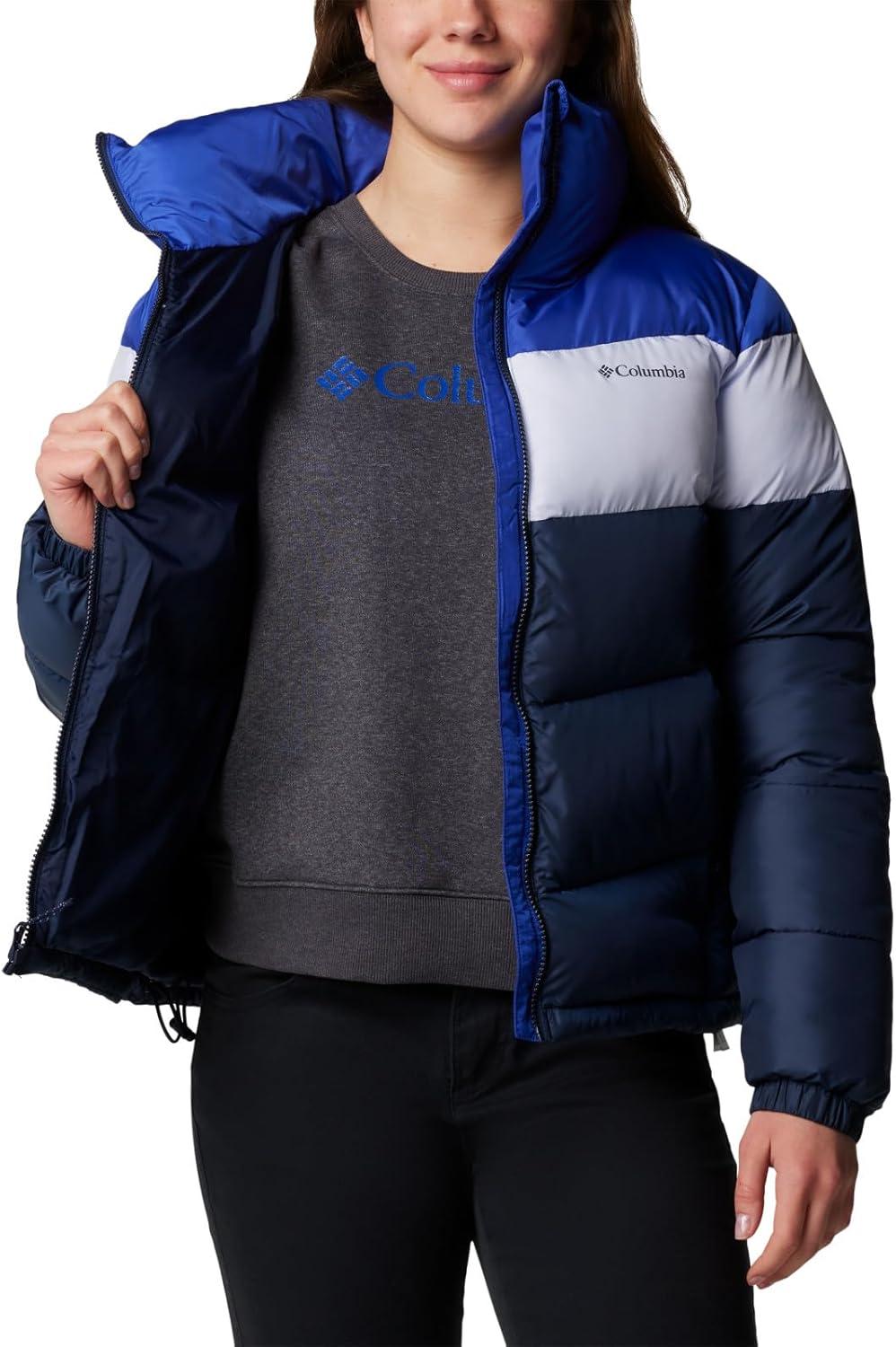 imageColumbia Womens Puffect II Colorblock JacketCollegiate NavySnowdriftClematis Blue