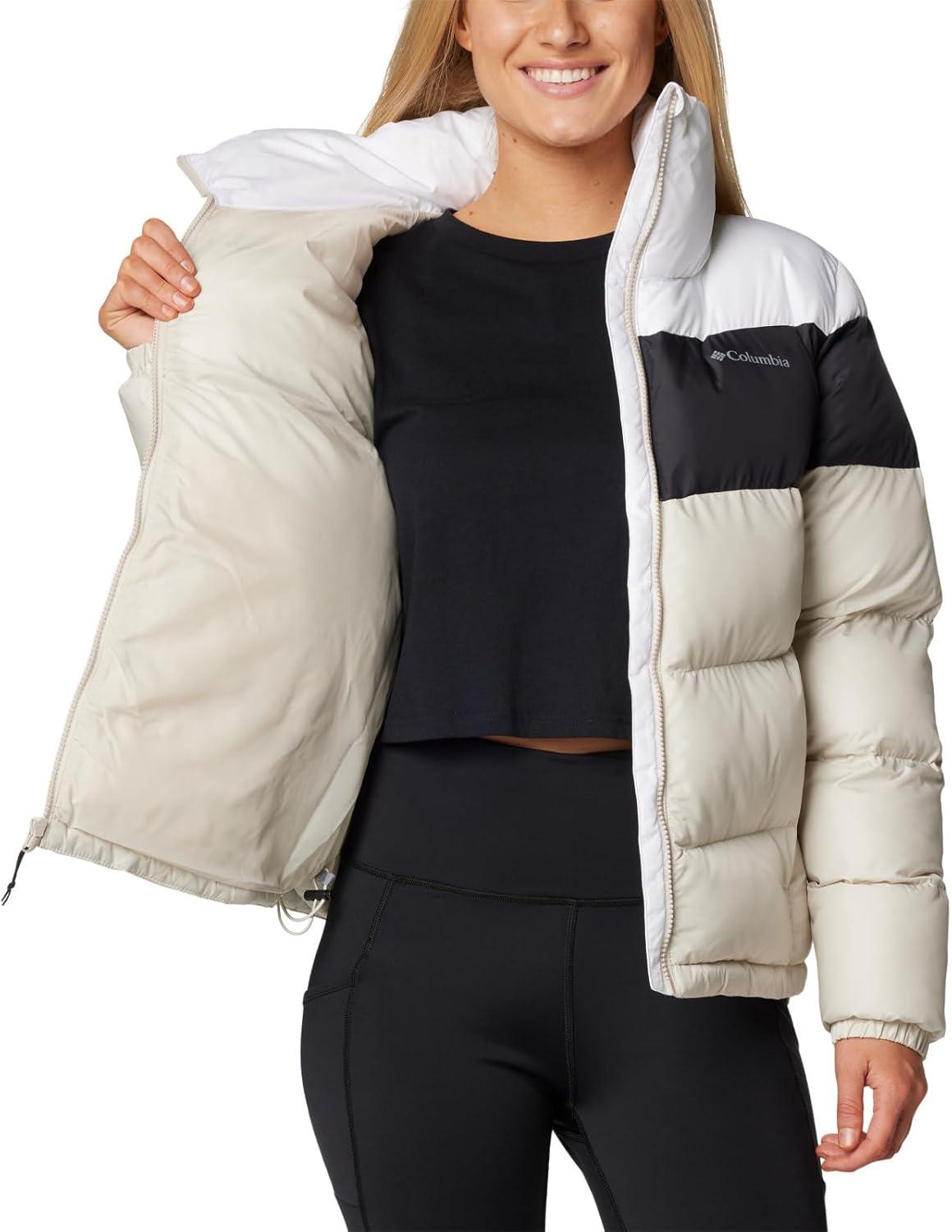 imageColumbia Womens Puffect II Colorblock JacketDark StoneBlackWhite
