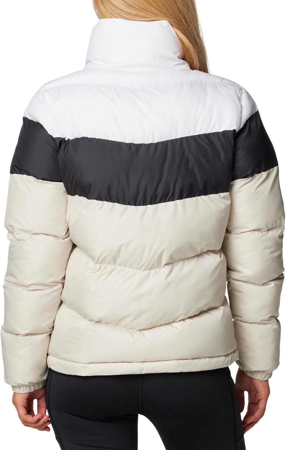 imageColumbia Womens Puffect II Colorblock JacketDark StoneBlackWhite