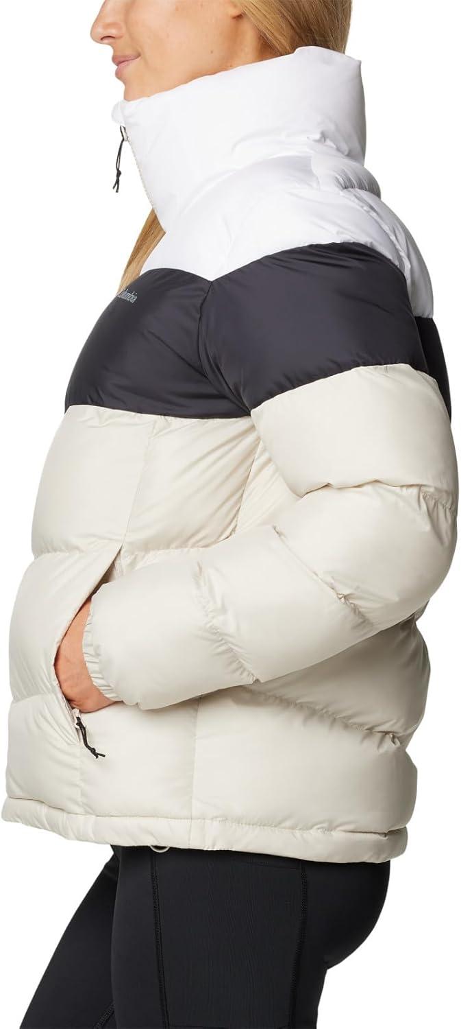 imageColumbia Womens Puffect II Colorblock JacketDark StoneBlackWhite