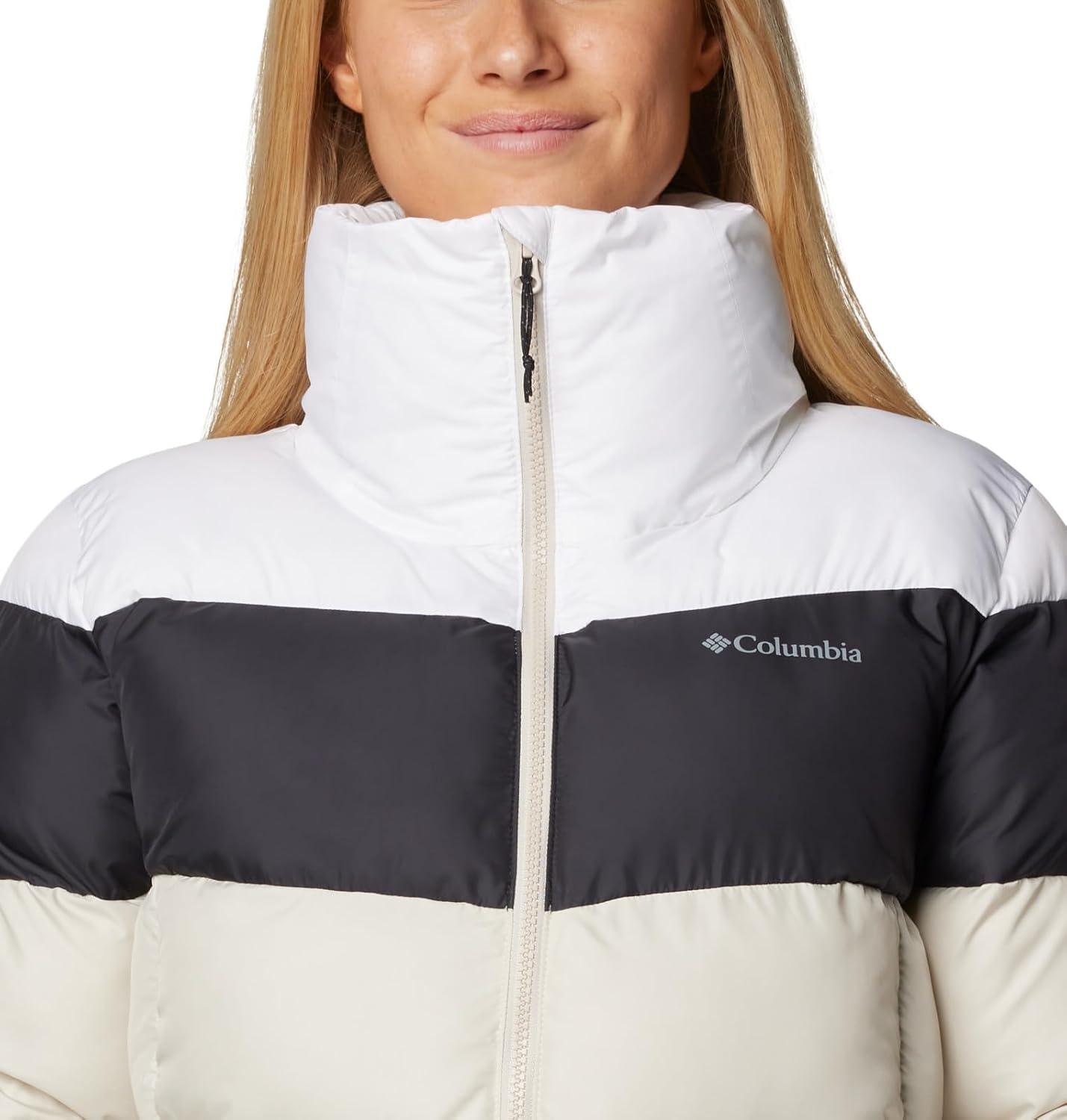 imageColumbia Womens Puffect II Colorblock JacketDark StoneBlackWhite