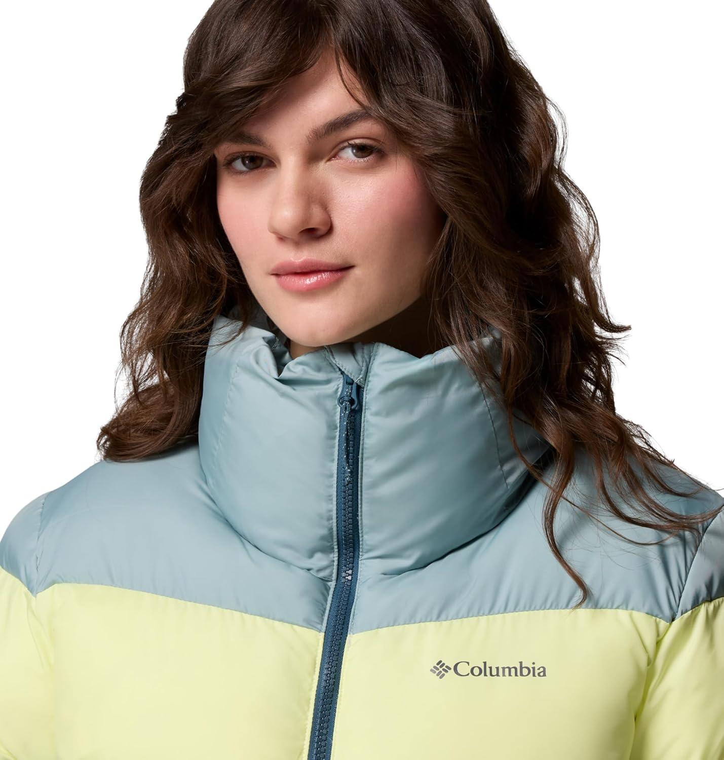 imageColumbia Womens Puffect II Colorblock JacketEverblueCitron HazeCrushed Blue
