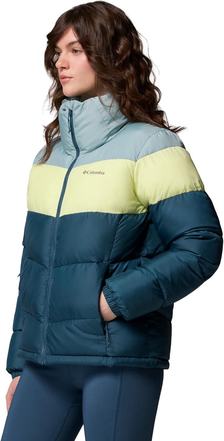 imageColumbia Womens Puffect II Colorblock JacketEverblueCitron HazeCrushed Blue