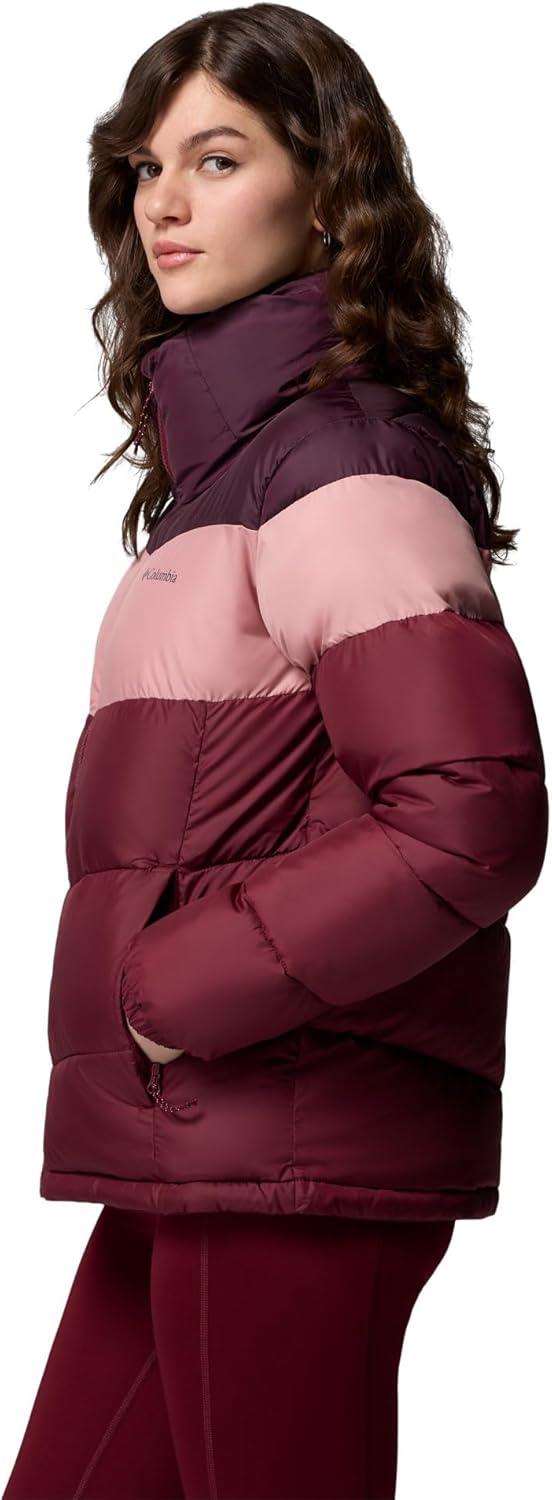imageColumbia Womens Puffect II Colorblock JacketRich WineEraser PinkMoonvista