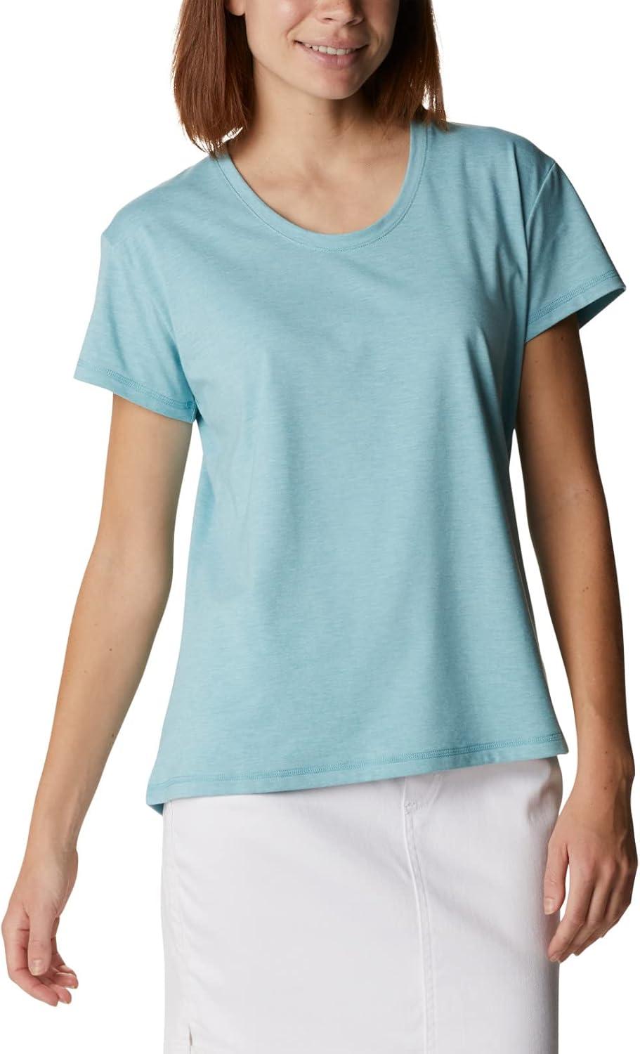imageColumbia Womens Sun Trek Ss TeeSea Wave Heather