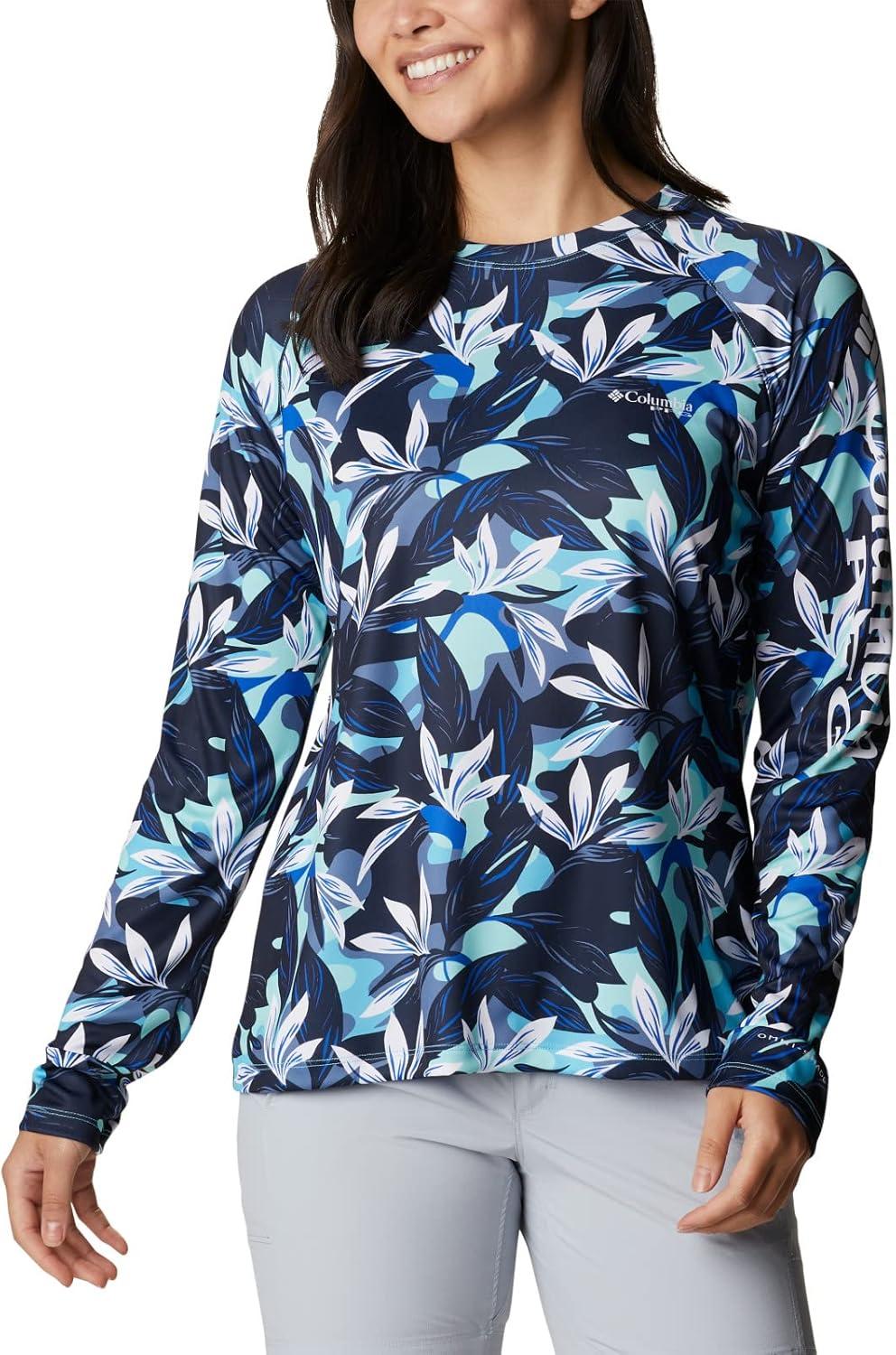 imageColumbia Womens Super Tidal Tee Long SleeveAtoll Hidden Paradise